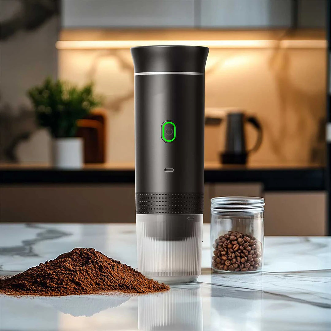Brew&Go: Portable 3‑in‑1 Espresso Maker (Pods, Ground, Capsules)