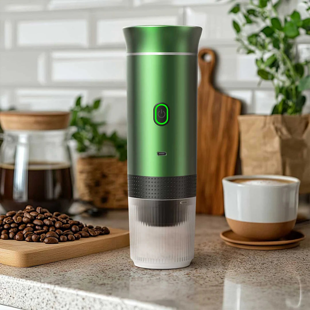 Brew&Go: Portable 3‑in‑1 Espresso Maker (Pods, Ground, Capsules)